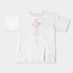 Rose Gold Elegant Vintage Woman Kids T-Shirt